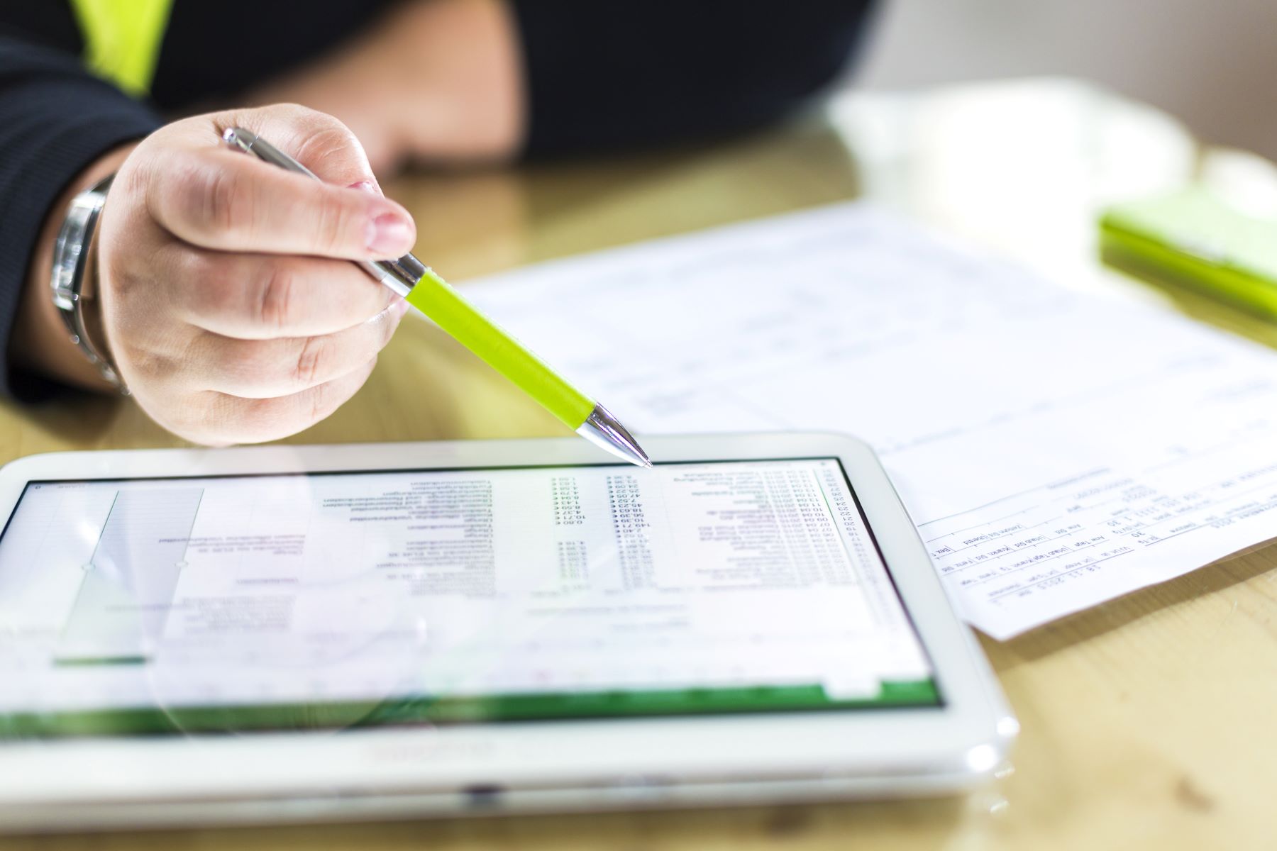 ipad with management accounts data